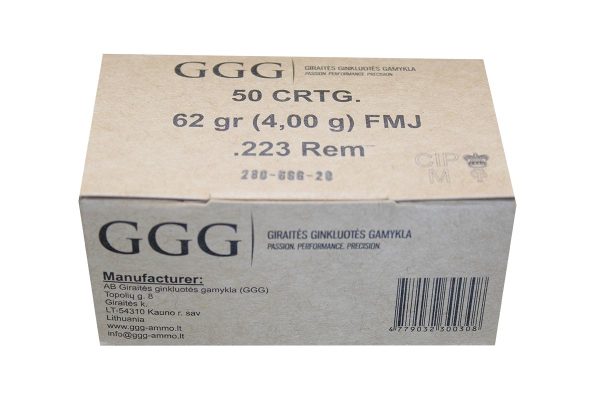 GGG-5.56x45-FMJ-62gr-2020_3-3.jpg Munitions GGG x50 calibre 223Rem 55gr